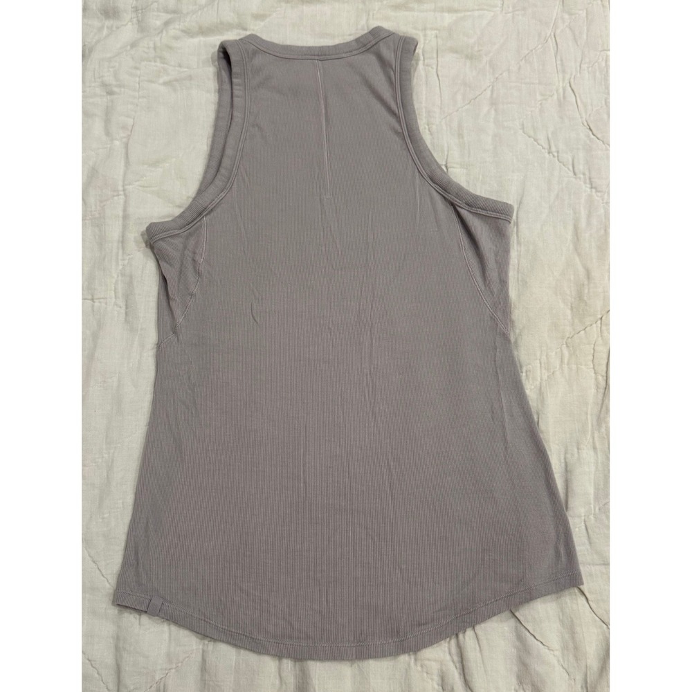 Lululemon Hold Tight Crewneck Tank, Waist Length, High Neck Ribbed Purple Grey - Picture 2 of 7